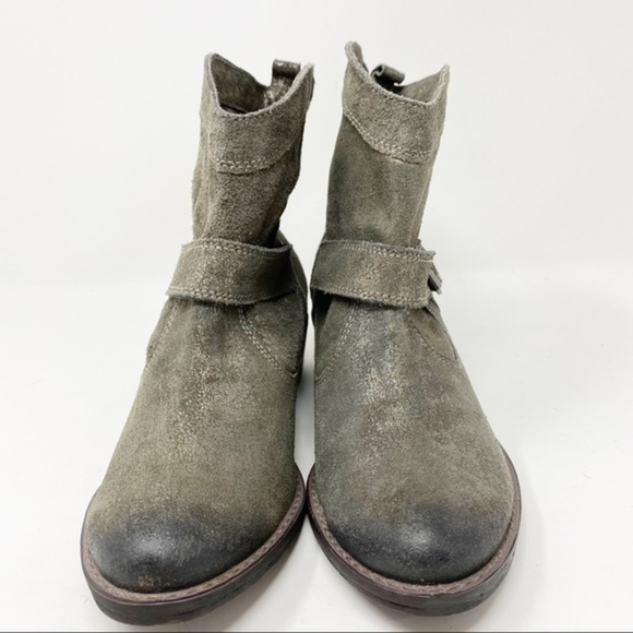 Naughty Monkey Suede Metallic Buckle Ankle Boots 7 - Picture 3 of 8